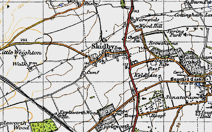 Old map of Skidby in 1947