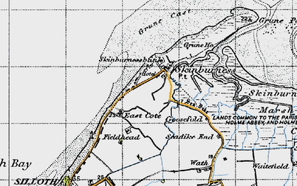 Old map of Grune Point in 1947