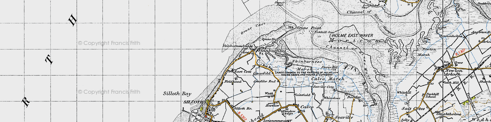 Old map of Grune Point in 1947