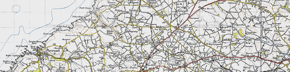 Old map of Skinner's Bottom in 1946