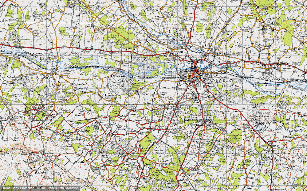 Old Map of Skinners Green, 1945 in 1945