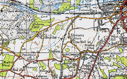 Old map of Skinners Green in 1945