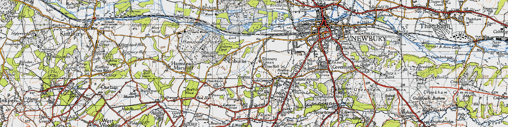 Old map of Skinners Green in 1945