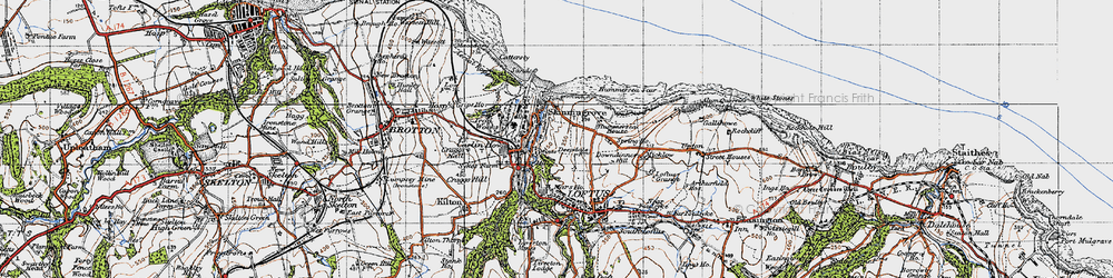 Old map of Skinningrove in 1947