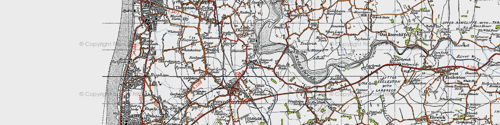 Old map of Wyre Way in 1947