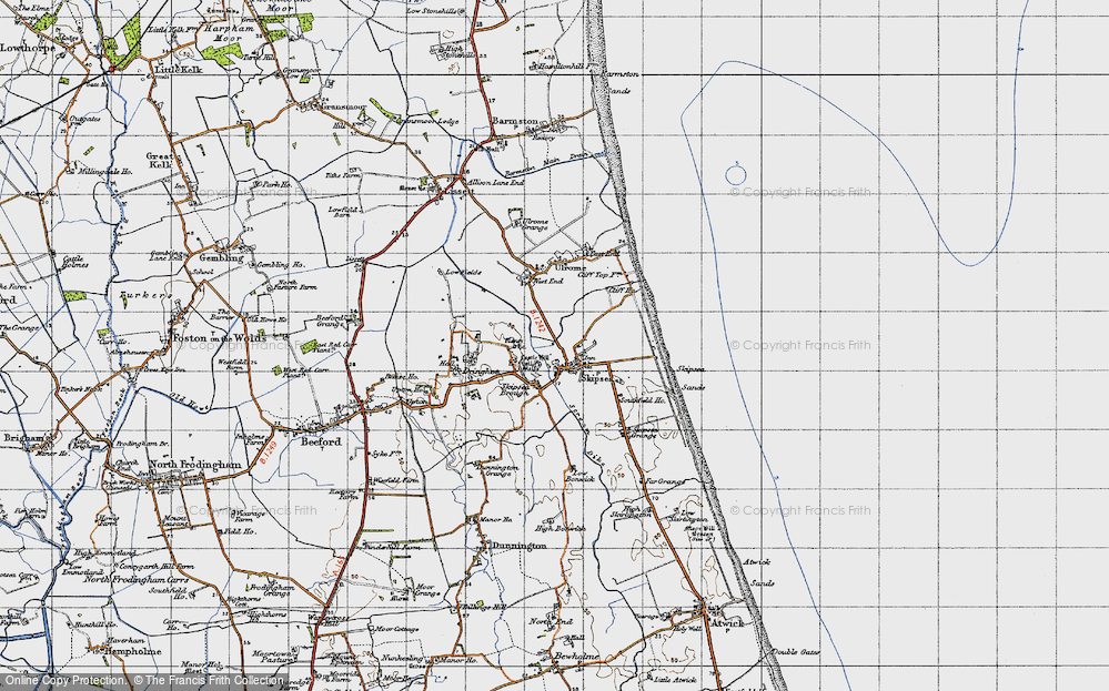 Historic Ordnance Survey Map of Skipsea, 1947