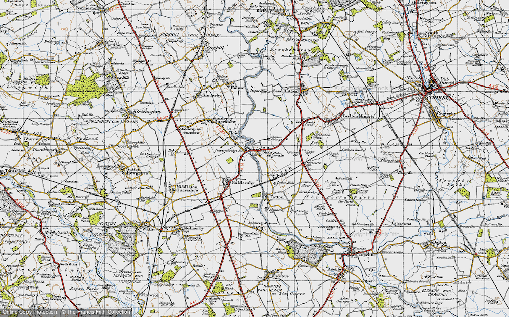 Old Map of Skipton-on-Swale, 1947 in 1947