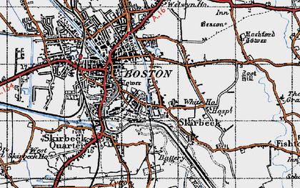 Old map of Skirbeck in 1946