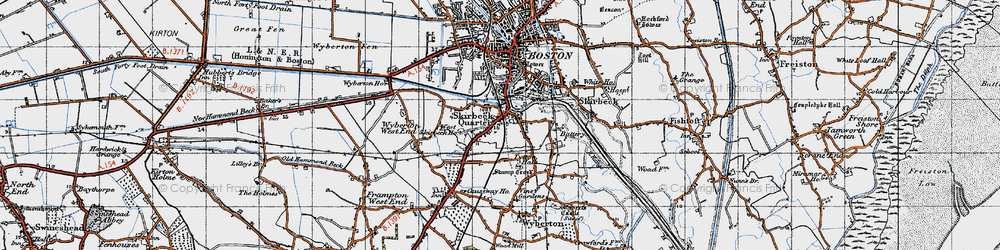 Old map of Skirbeck Quarter in 1946
