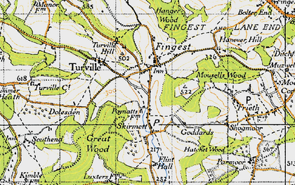 Old map of Skirmett in 1947