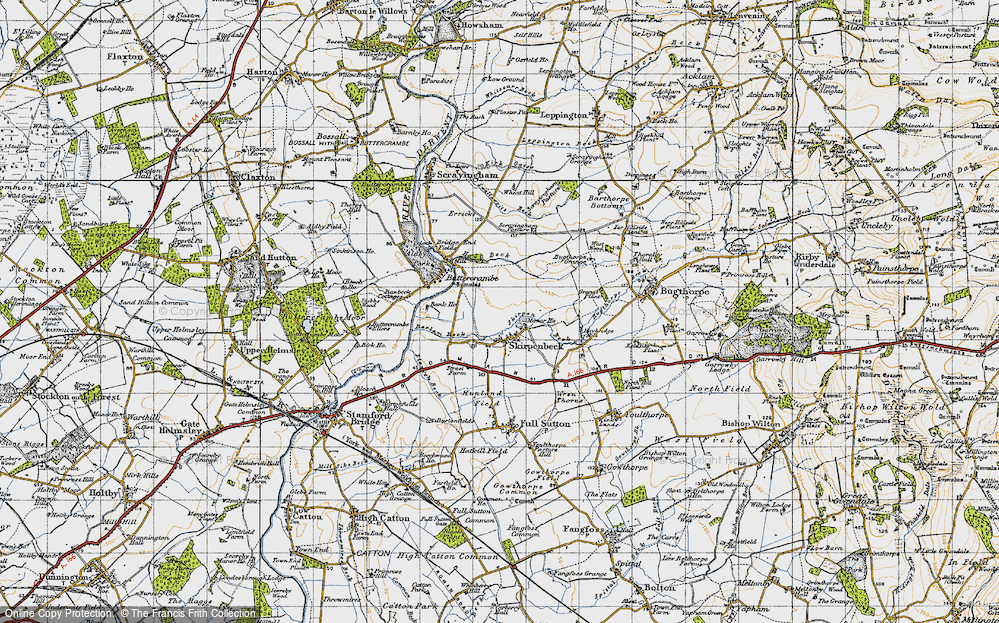 Old Map of Skirpenbeck, 1947 in 1947