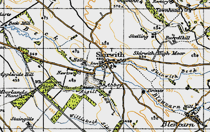 Old map of Aigill Sike in 1947