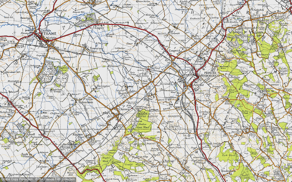 Old Map of Skittle Green, 1947 in 1947