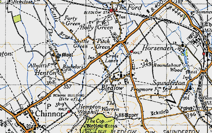 Old map of Skittle Green in 1947