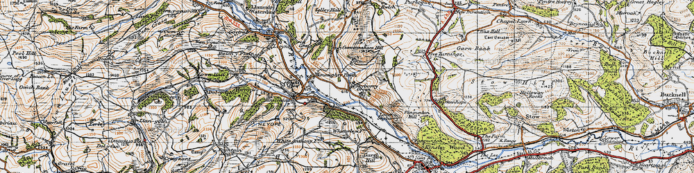 Old map of Skyborry Green in 1947