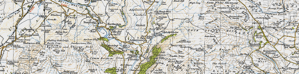 Old map of Whithill in 1947