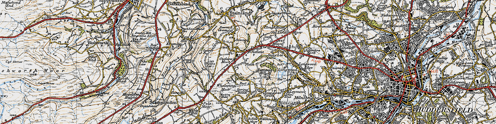 Old map of Slack in 1947