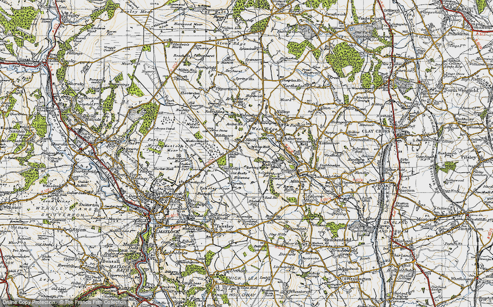 Old Map of Slack, 1947 in 1947