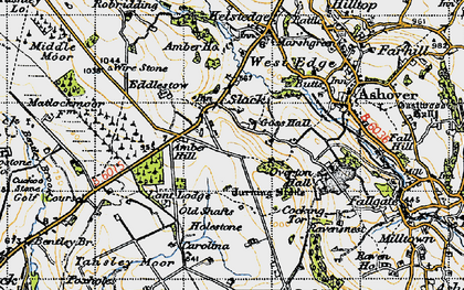 Old map of Cuckoo Stone in 1947
