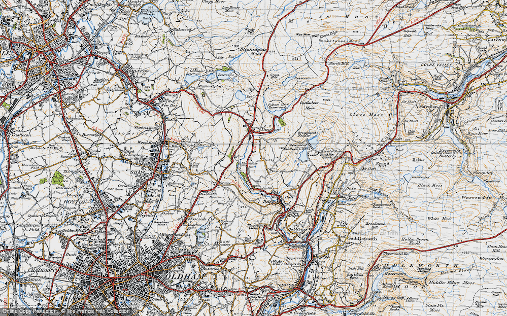 Old Map of Slackcote, 1947 in 1947