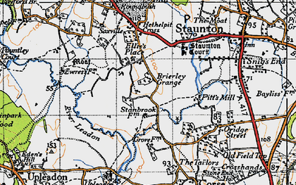 Old map of Brierley Grange in 1947