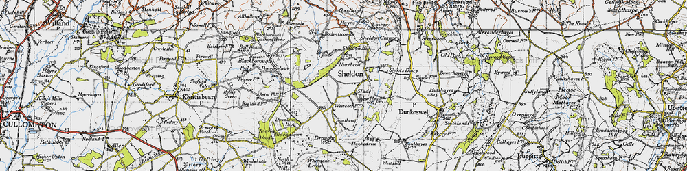 Old map of Slade in 1946