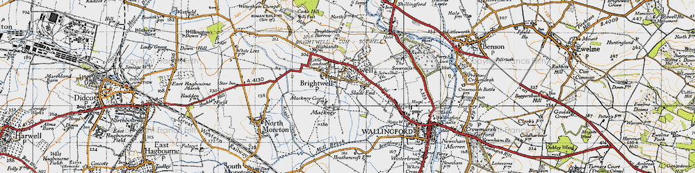 Old map of Slade End in 1947