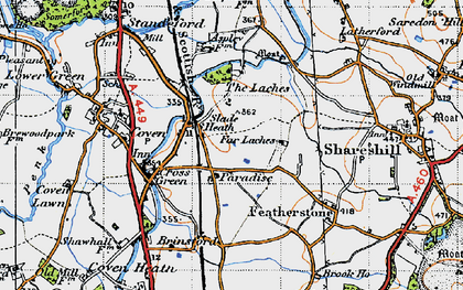 Old map of Slade Heath in 1946