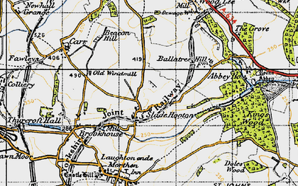 Old map of Slade Hooton in 1947