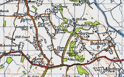 Old map of Slades Green in 1947