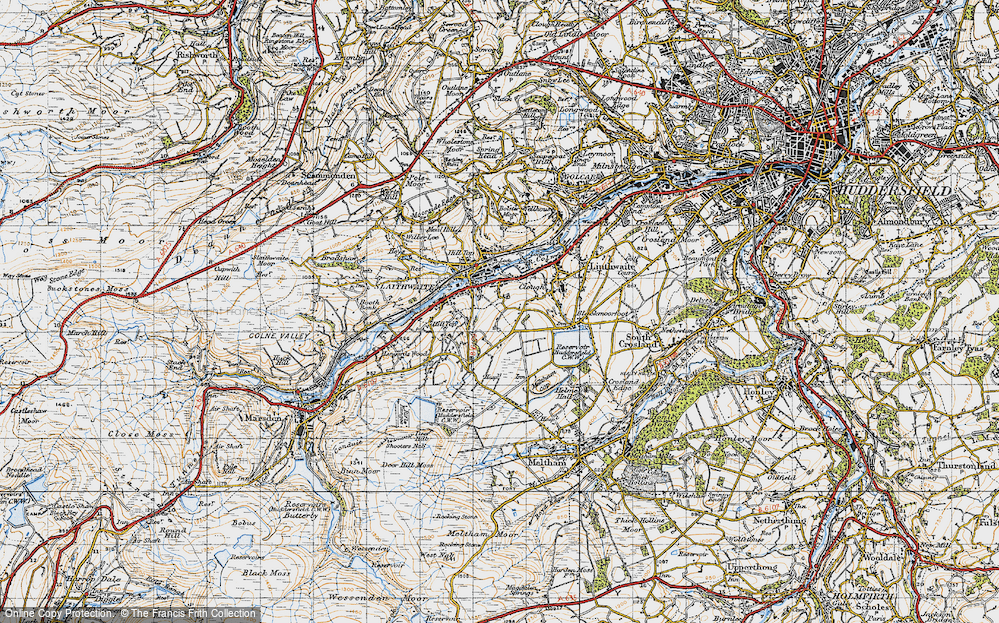 Old Map of Slaithwaite, 1947 in 1947