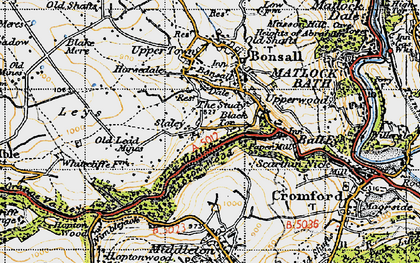 Old map of Bonsall Mines in 1947