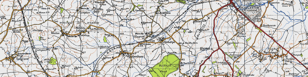 Old map of Slapton in 1946