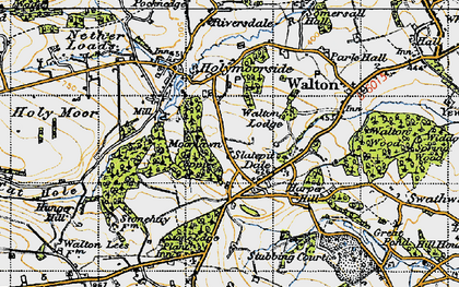 Old map of Slatepit Dale in 1947