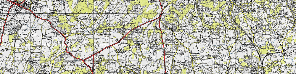 Old map of Ashfold in 1940
