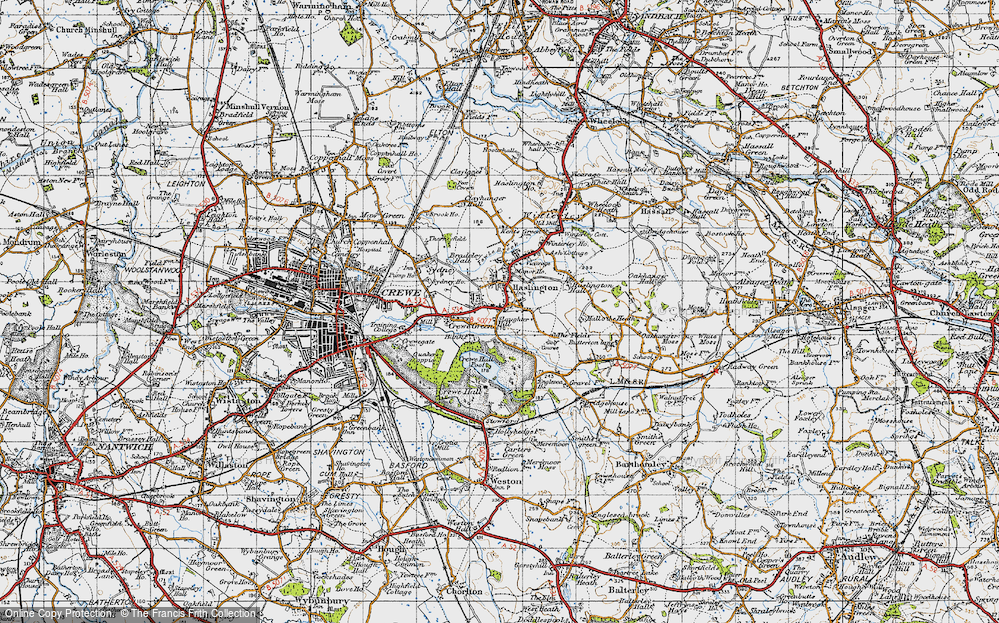 Old Map of Slaughter Hill, 1947 in 1947