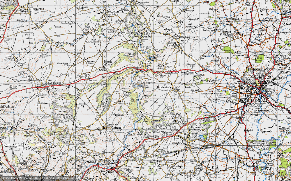 Old Map of Slaughterford, 1946 in 1946