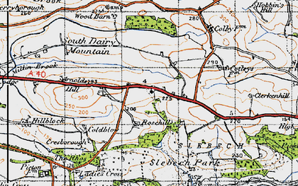 Old map of Slebech in 1946