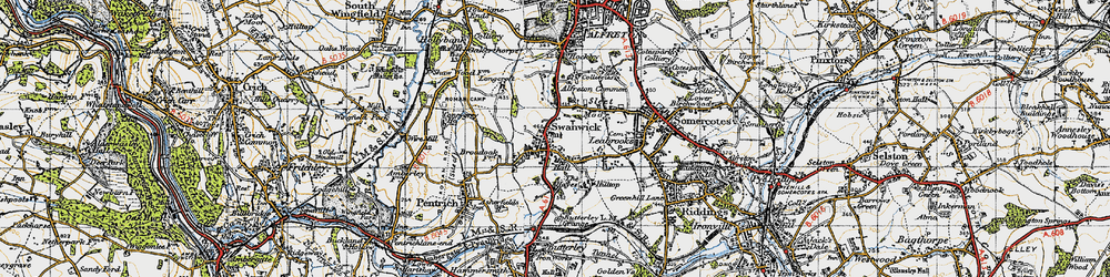 Old map of Sleet Moor in 1946