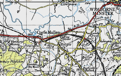 Old map of Sleight in 1940