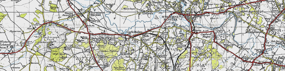 Old map of Sleight in 1940