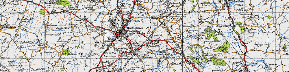 Old map of Slideslow in 1947