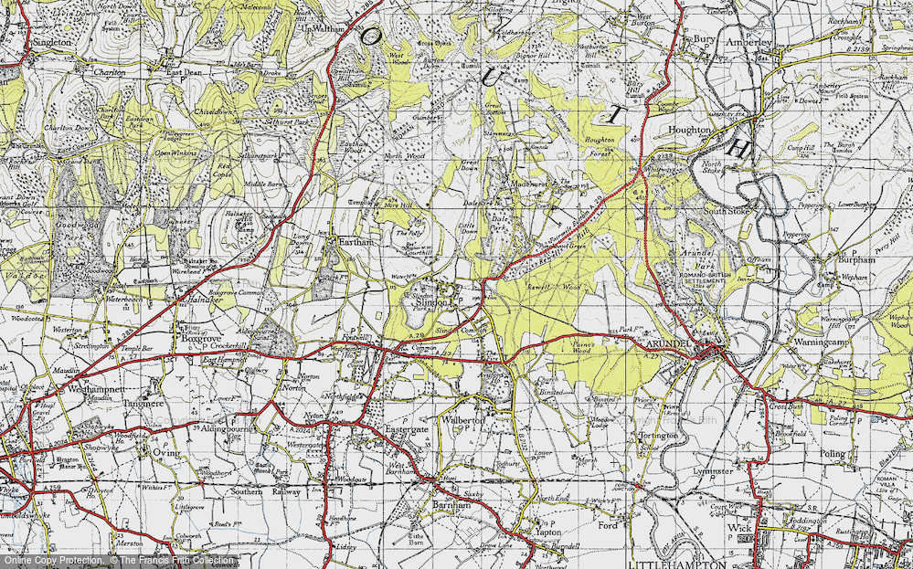 Old Map of Slindon, 1940 in 1940