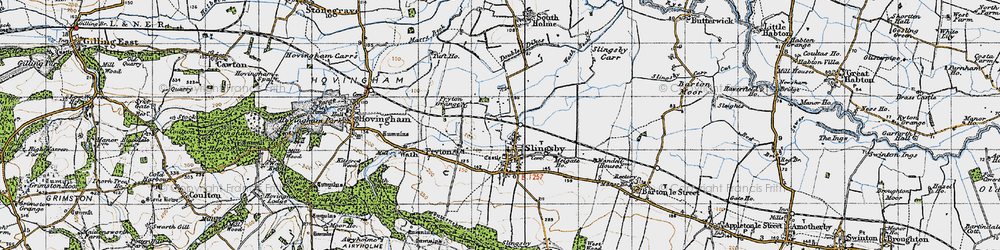 Old map of Slingsby in 1947