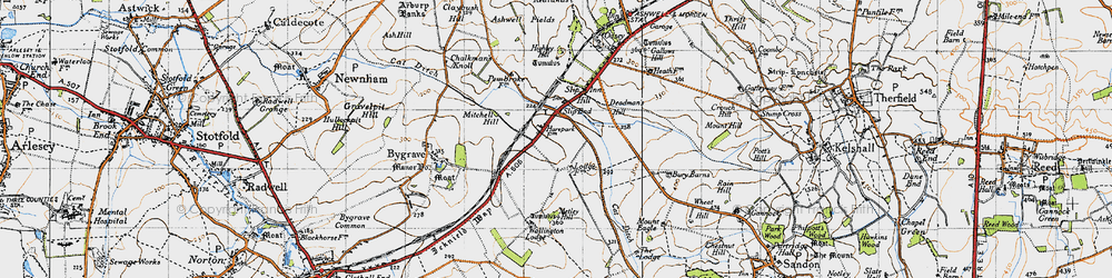 Old map of Slip End in 1946