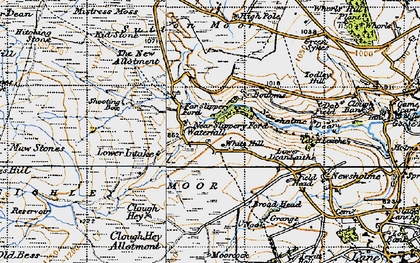 Old map of Slippery Ford in 1947
