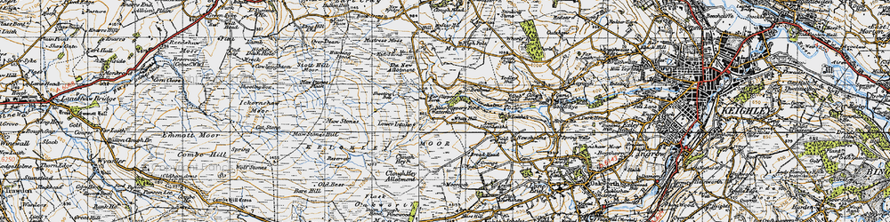 Old map of Slippery Ford in 1947