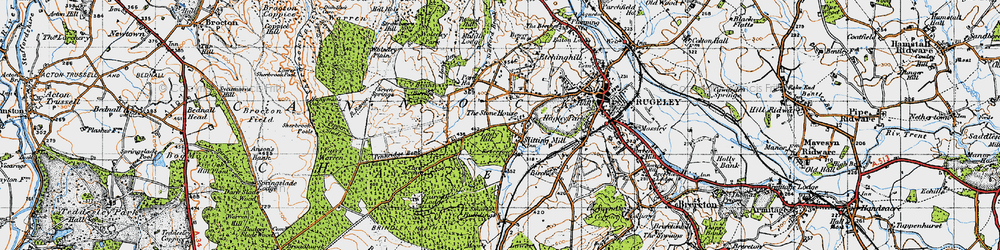 Old map of Slitting Mill in 1946