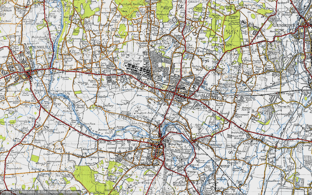 Old Map of Slough, 1945 in 1945