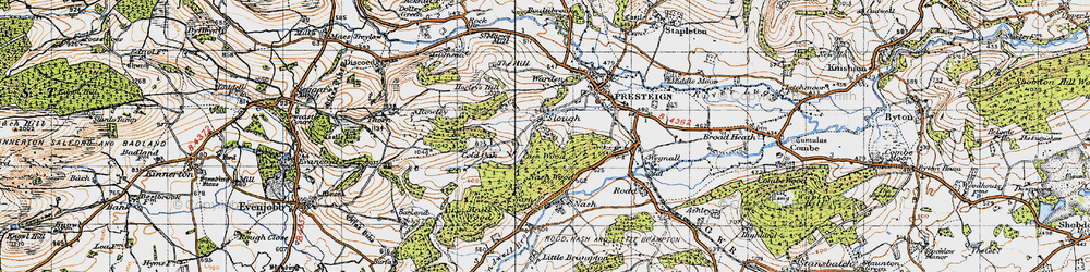 Old map of Slough in 1947